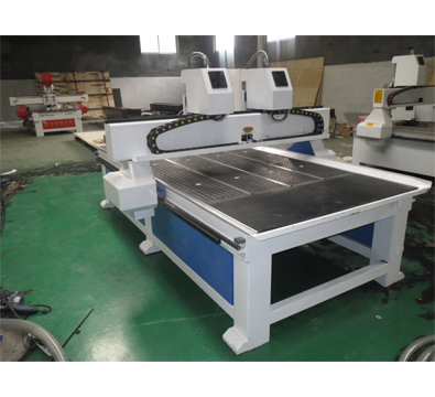 Double heads 4x8ft cnc router for wood furniture working